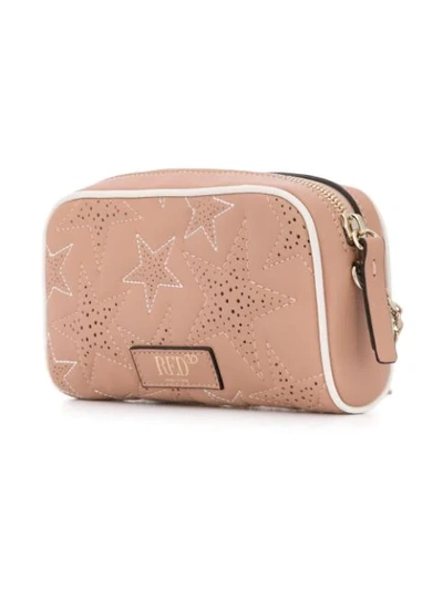 Shop Red Valentino Perforated Stars Crossbody Bag In Neutrals