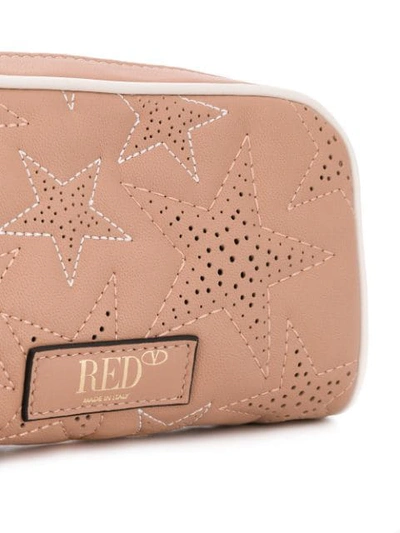 Shop Red Valentino Perforated Stars Crossbody Bag In Neutrals