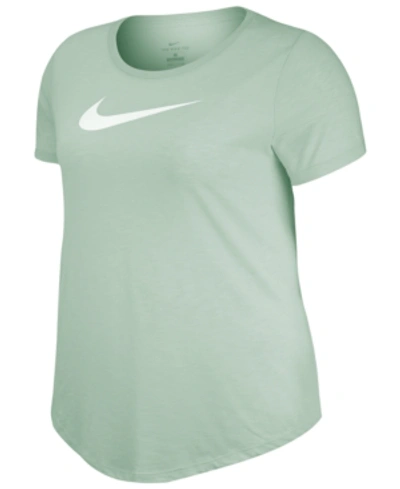 Shop Nike Dri-fit Logo Training Top In Pistachio Frost