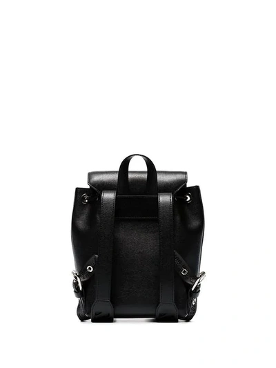 Shop Off-white Black Zip-pocket Mini Leather Backpack