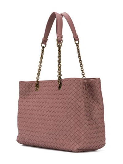 Shop Bottega Veneta Intrecciato Tote In Pink