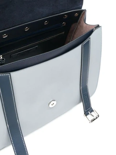 Shop Jw Anderson Navy & Ice Blue Large Disc Satchel