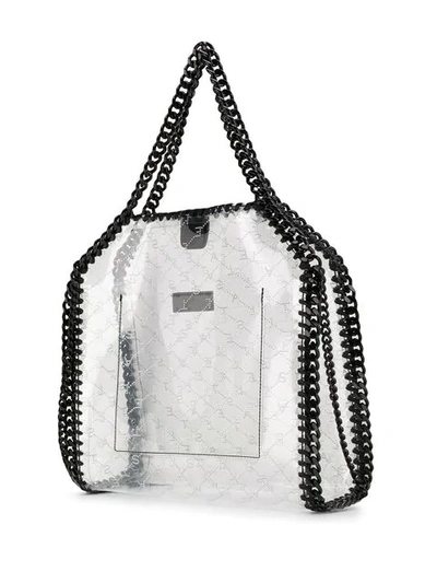 Shop Stella Mccartney Transparent Falabella Shoulder Bag In White