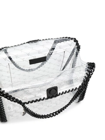 Shop Stella Mccartney Transparent Falabella Shoulder Bag In White