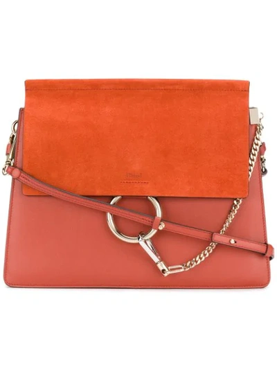 Shop Chloé Faye Shoulder Bag - Red