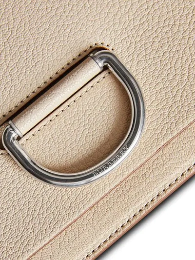Shop Burberry The Small Leather D-ring Bag In Neutrals