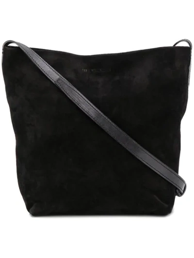Shop Ann Demeulemeester Crossbody Bucket Bag In Black