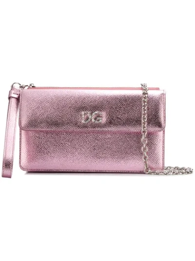 Shop Dolce & Gabbana Dg Millennials Clutch In Pink