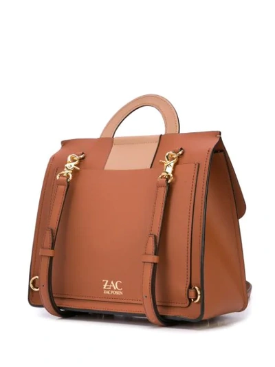 Shop Zac Zac Posen Biba Buckle Backpack In Brown