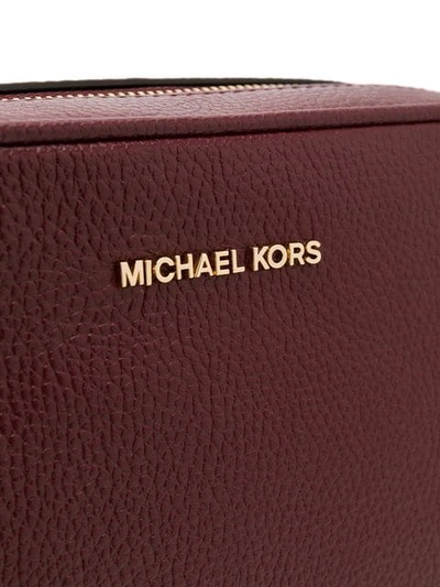 Shop Michael Michael Kors Jet Set Crossbody Bag In Red