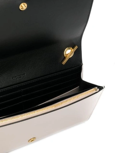 Shop Givenchy Edge Foldover Clutch In Neutrals