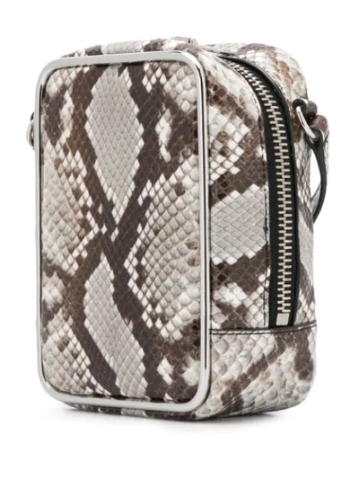 Shop Alexander Wang Snakeskin Effect Shoulder Bag In Neutrals