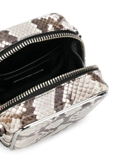 Shop Alexander Wang Snakeskin Effect Shoulder Bag In Neutrals