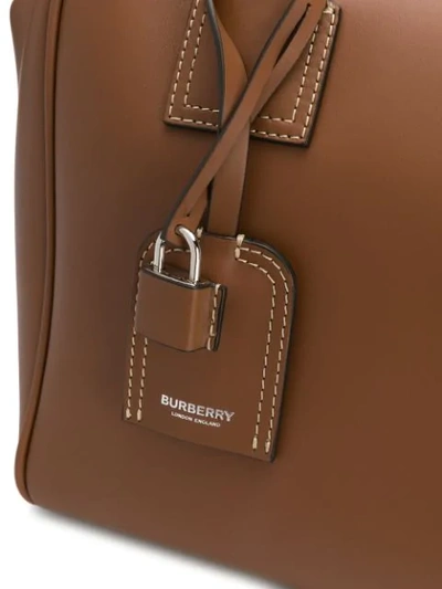 Shop Burberry Medium Cube Bag In Brown