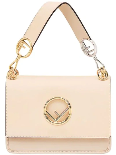 Shop Fendi Kan I F Shoulder Bag In Pink ,neutral