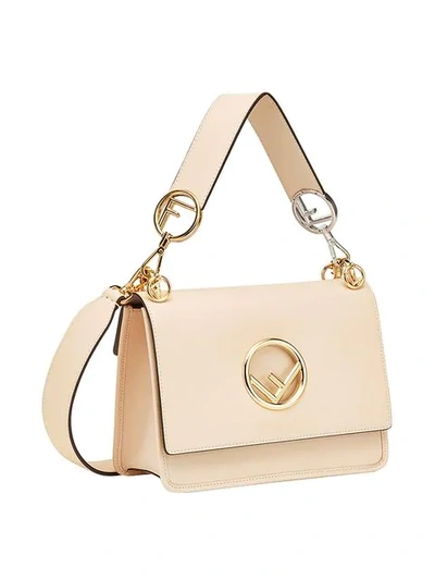 Shop Fendi Kan I F Shoulder Bag In Pink ,neutral