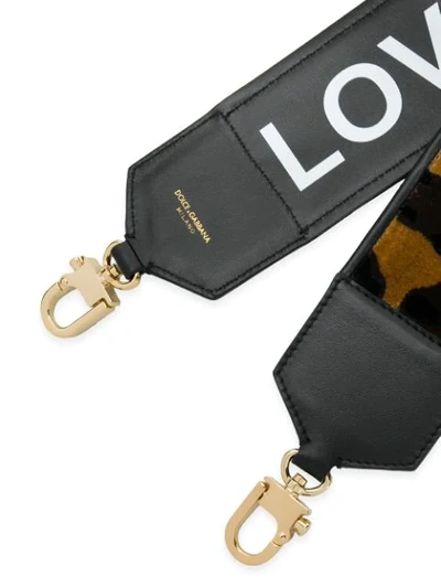 Shop Dolce & Gabbana Velvet-panelled Bag Strap In Brown
