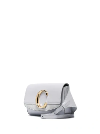 Shop Chloé C-embellished Belt Bag In Grey