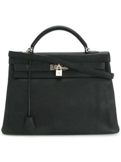 Pre-owned Hermes 2008 Kelly 40 Two-way Handbag In Black