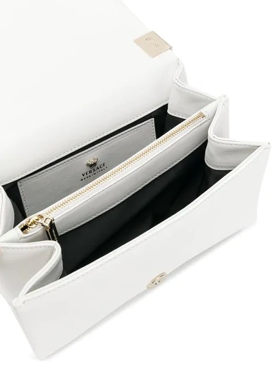 Shop Versace Palazzo Medusa Shoulder Bag In Kbjoc White/gold