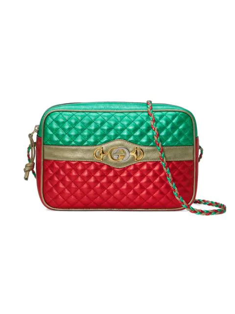 gucci laminated leather small shoulder bag