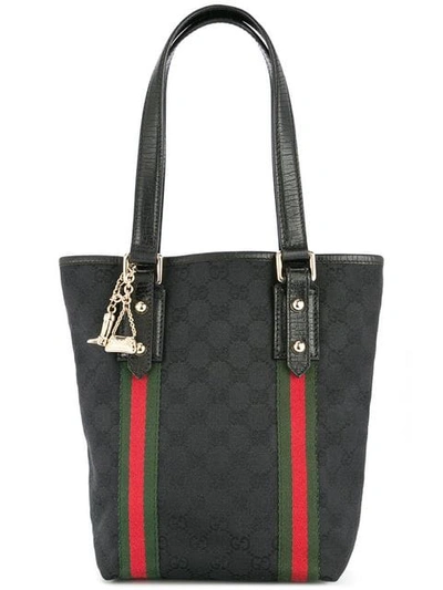 Shop Gucci Shelly Line Gg P Tote Bag In Black