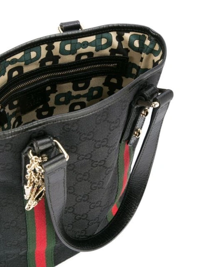 Shop Gucci Shelly Line Gg P Tote Bag In Black