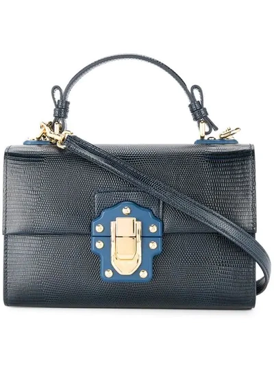 Shop Dolce & Gabbana Lucia Tote Bag In Blue