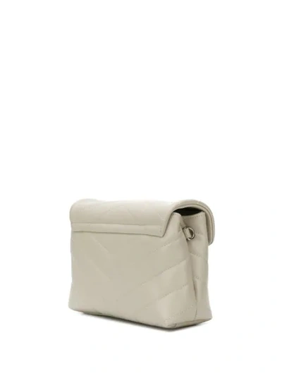 Shop Saint Laurent Monogram Pouch Shoulder Bag In Neutrals