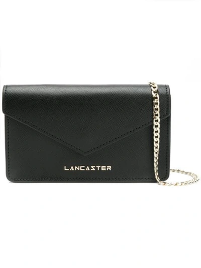 Shop Lancaster Foldover Clutch Bag In Black