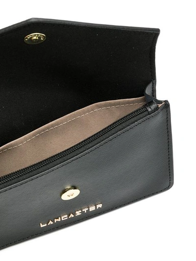 Shop Lancaster Foldover Clutch Bag In Black