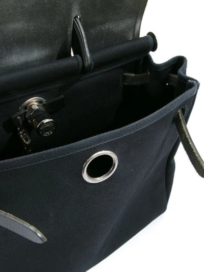 Shop Hermes Hermès  Herbag Backpack 2 In 1 - Black
