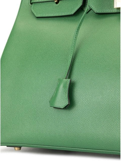 Pre-owned Hermes  Birkin 40 Bag In Green