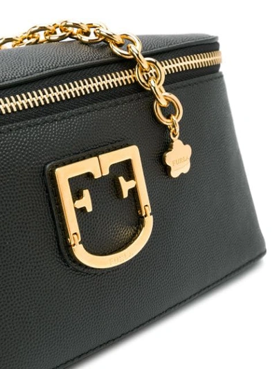 Shop Furla Logo Plaque Belt Bag - Black