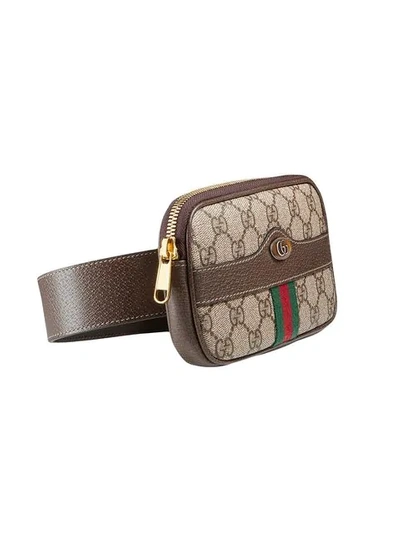 Shop Gucci Ophidia Gg Supreme Belted Iphone Case In Neutrals ,multicolour