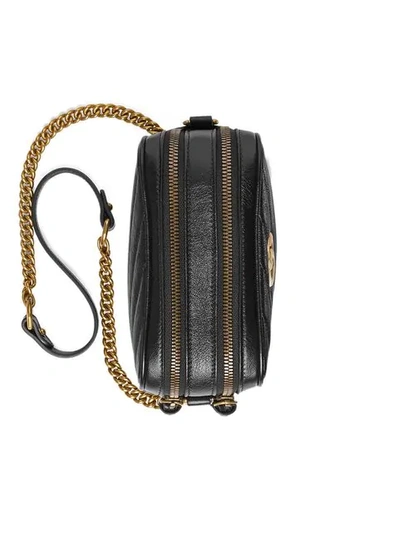 Shop Gucci 'gg Marmont' Schultertasche In 1000 Black