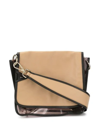 Shop Anteprima Alisea Plexi Shoulder Bag In Brown