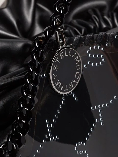 Shop Stella Mccartney Falabella Transparent Pvc Tote Bag In Black
