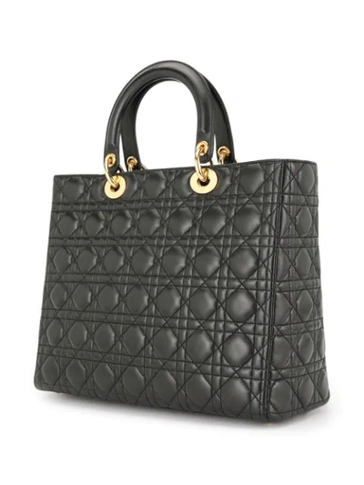Pre-owned Dior Lady  2way Hand Bag In Black