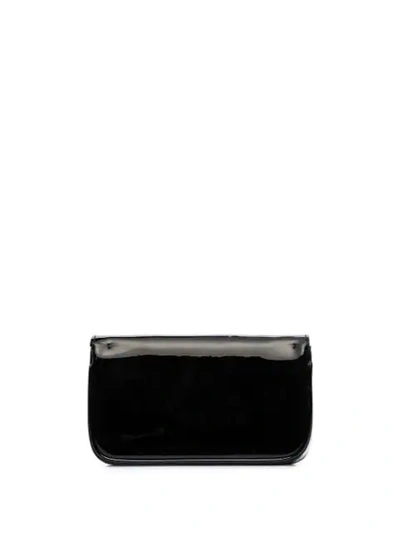 Shop Versace Safety Pin Evening Bag In Black