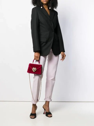 Shop Dolce & Gabbana Devotion Crossbody Bag In Red