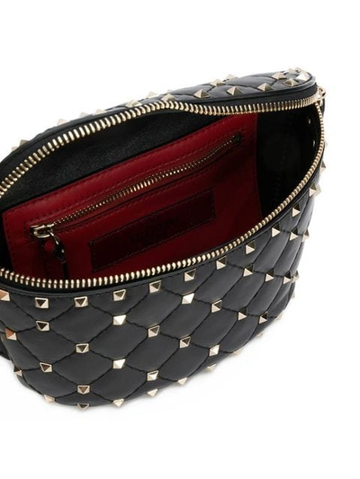Shop Valentino Garavani Rockstud Spike Belt Bag In Black