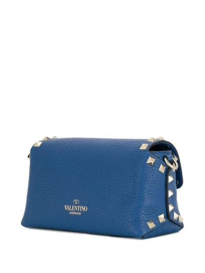 Shop Valentino Garavani Rockstud Crossbody Bag In Blue