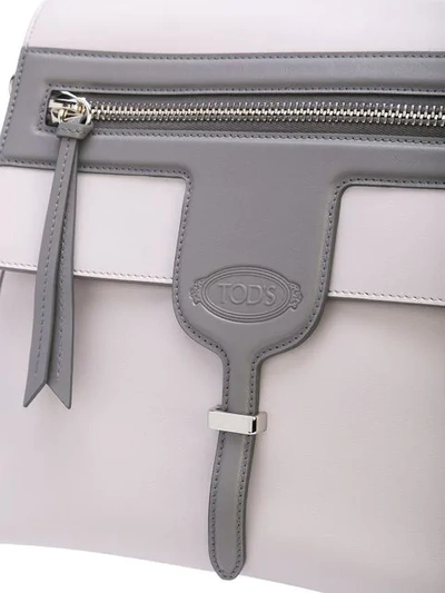 Shop Tod's Joy Shoulder Bag In Grey