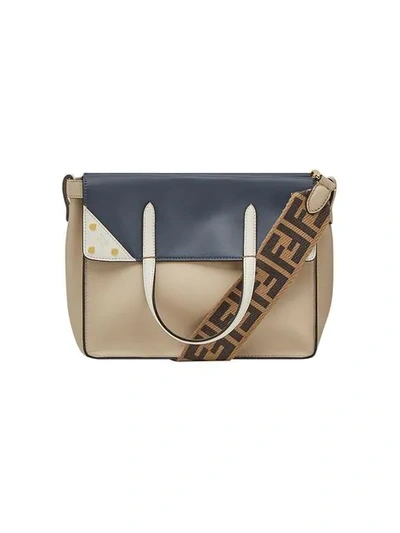 Shop Fendi Small  Flip Tote Bag In Neutrals