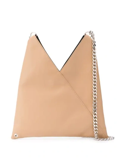 Shop Mm6 Maison Margiela Japanese Shoulder Bag In T2204 Camel