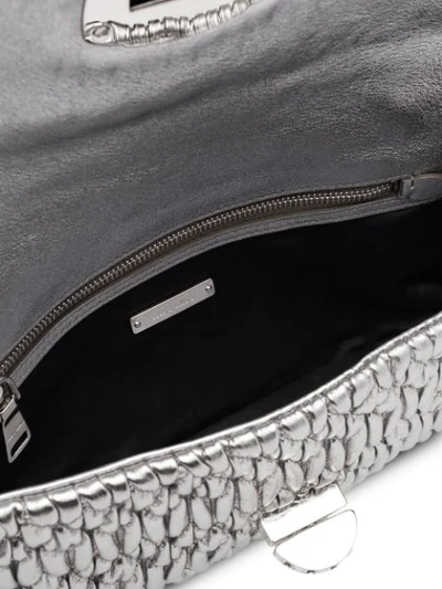 Shop Miu Miu Iconic Crystal Bag In F0135 Chrome