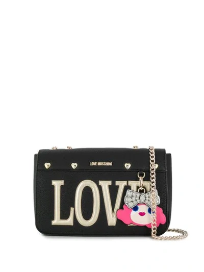 Shop Love Moschino Shoulder Bag In Black