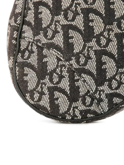 Shop Dior Trotter Saddle Handbag In Black