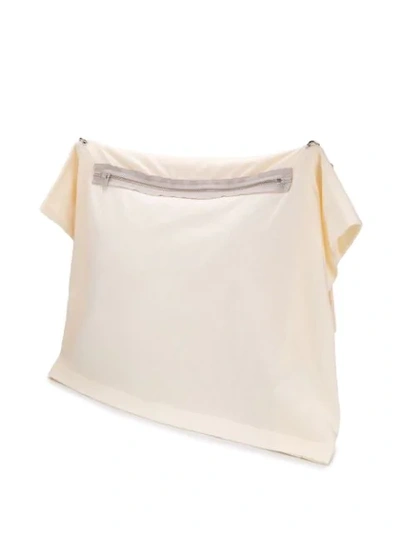 Shop Mm6 Maison Margiela T-shirt Silhouette Satchel Bag In Neutrals